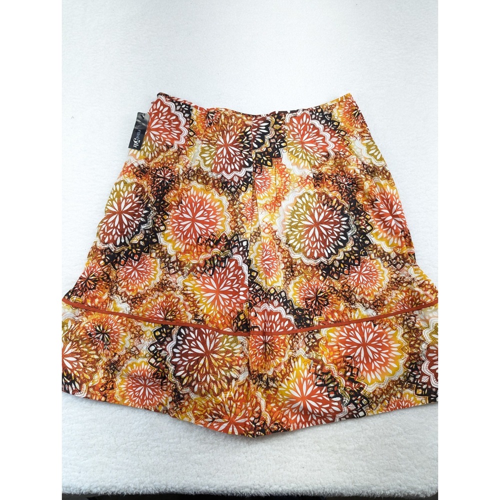 NWT East 5Th Womens Golden Plus Sunburst Cotton Midi Skirt 16